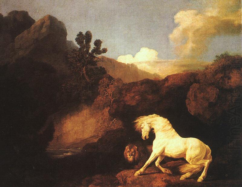 A Horse Frightened by a Lion, George Stubbs